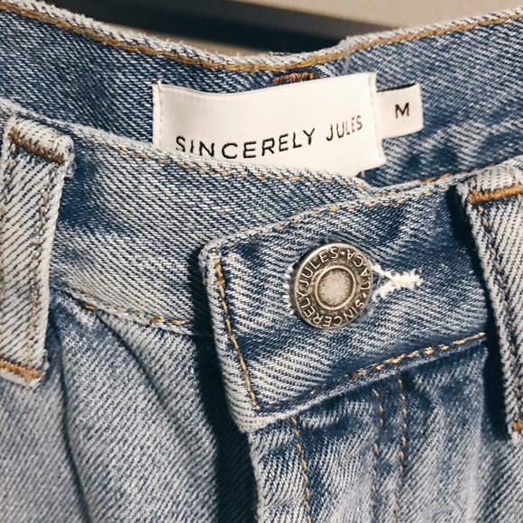 ⚡️ Sincerely Jules Denim Blue Blogger Shorts - Picture 5 of 8